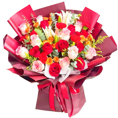 清远22朵玫瑰百合，追求真爱幸福
